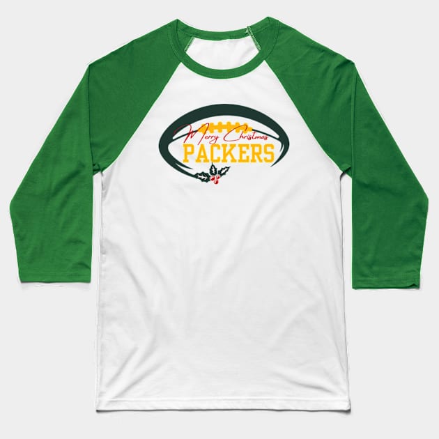 merry christmas packers Baseball T-Shirt by soft and timeless